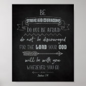 Soyez fort et courageux, Joshua 1:9 Poster (Devant)