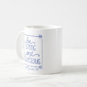 Soyez forte et courageuse Mug café (Devant gauche)