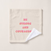 Soyez Forts Et Courageux Joshua 1 9 Verse Bible (Gant de toilette)