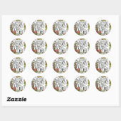 Soyez forts et prenez le coeur - Stickers ronds (Feuille)