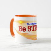 Soyez forts (Philppiens 4:13) Mug & Cup (Devant gauche)