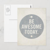 Soyez génial Carte postale Aujourd'hui (Devant / Derrière)