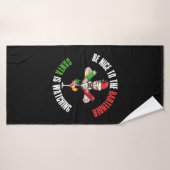 Soyez Gentil Au Bartender Funny Santa Claus Don (Serviette de bain)