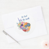 Soyez Gentil Au Sticker Arrondi Classic Earth (Enveloppe)