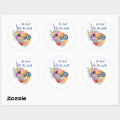Soyez Gentil Au Sticker Arrondi Classic Earth (Feuille)