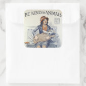 Soyez gentil avec les animaux autocollant (Sac)