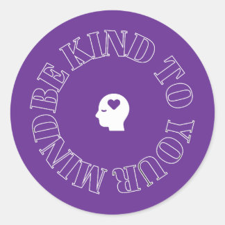 Soyez Gentil avec Votre Esprit Autocollant Cercle