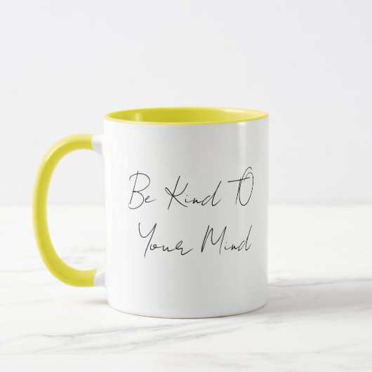 Soyez Gentil Avec Votre Esprit Tasse à Café Minima (Gauche)
