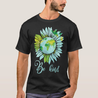 Soyez gentil Daisy Earth Hippie T-shirt enfant Fle
