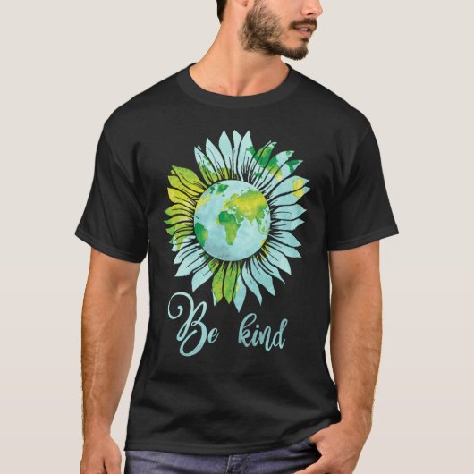 Soyez gentil Daisy Earth Hippie T-shirt enfant Fle (Devant)