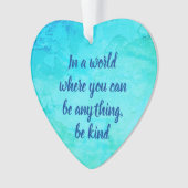 Soyez gentil et inspirant citation bleu vert (devant)