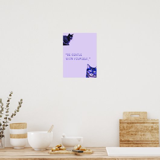 Soyez gentil Poster de chat (Cuisine)