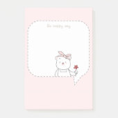Soyez heureux Bear Post-it Notes (Devant)