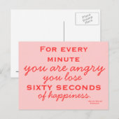 Soyez heureux - Carte postale Motivationnelle (Devant / Derrière)