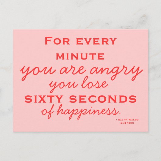 Soyez heureux - Carte postale Motivationnelle (Devant)