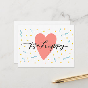 Soyez Heureux - Carte Postale Motivationnelle