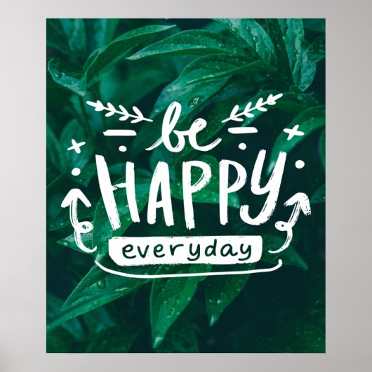 SOYEZ HEUREUX TOUS LES JOURS Citation Poster (Devant)