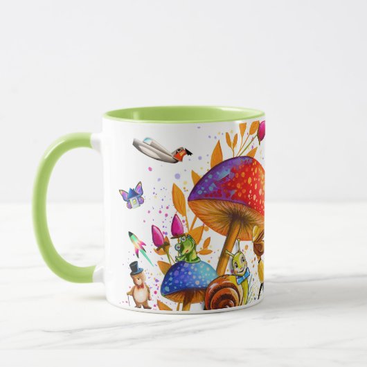 Soyez heureux (Tout Bagel Mug par Cindy Thornton) (Gauche)