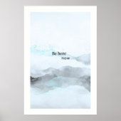 Soyez ici maintenant – Affiche minimaliste moderne (Devant)