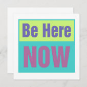 Soyez ici maintenant Invitation (Devant / Derrière)
