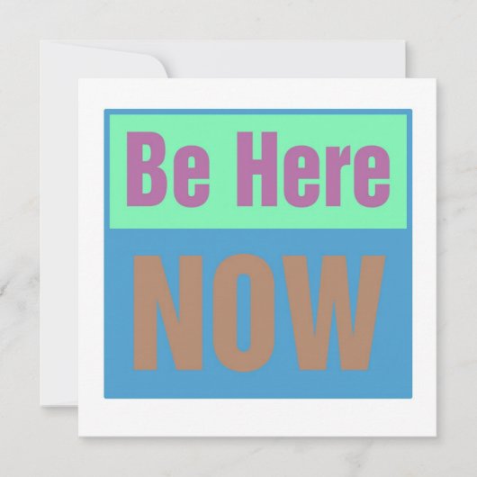 Soyez ici maintenant Invitation (Devant)