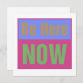 Soyez ici maintenant Invitation (Devant / Derrière)