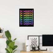 "Soyez inspiré" Affiche Arc-en-ciel (Bureau à domicile)