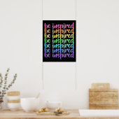 "Soyez inspiré" Affiche Arc-en-ciel (Cuisine)