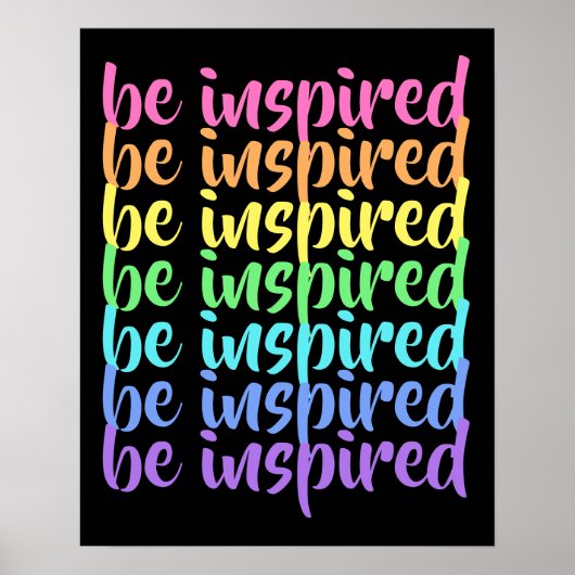 "Soyez inspiré" Affiche Arc-en-ciel (Devant)