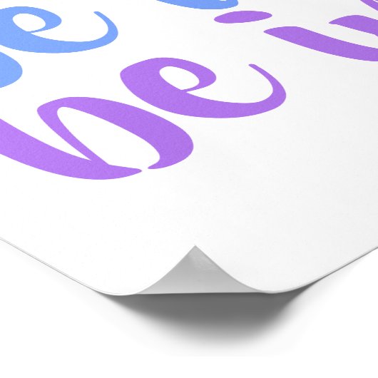 "Soyez inspiré" Affiche Arc-en-ciel (Coin)