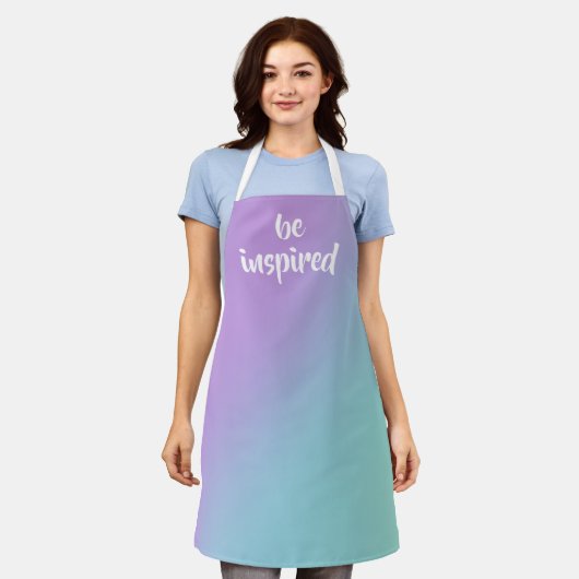 "Soyez Inspiré" Pastel Doux tablier Gradient (Porté)