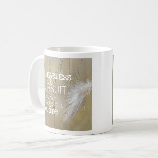 Soyez intrépide à café Mug (Devant gauche)