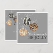 Soyez invitation gai de fête de vacances (Devant / Derrière)