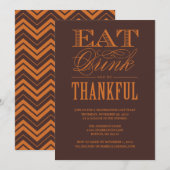 SOYEZ INVITATION RECONNAISSANTE DE DÎNER DE (Devant / Derrière)