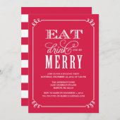 SOYEZ JOYEUSE INVITATION DE FÊTE DE VACANCES DU (Devant / Derrière)