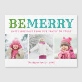 Soyez Joyeux | 3 Photo Collage Carte magnétique de (Devant)