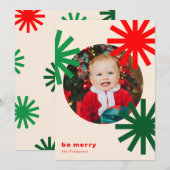 Soyez Joyeux Amusants Couleur Pompoms Carte de vac (Devant / Derrière)