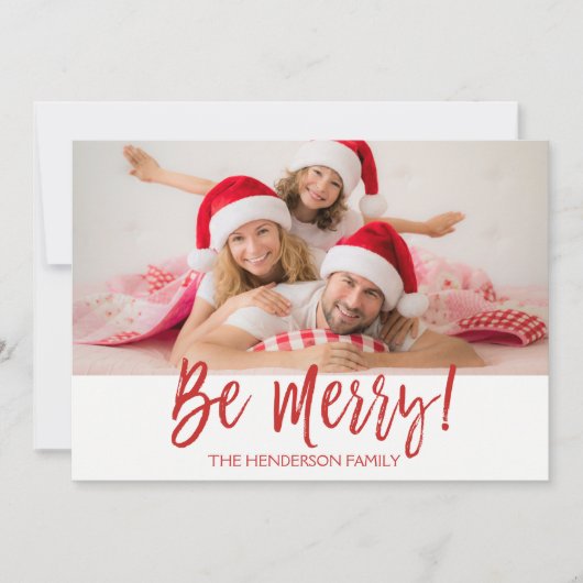 Soyez Joyeux Carte photo de script lettres main (Devant)
