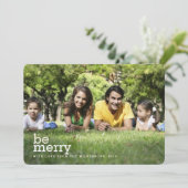 Soyez Joyeux en blanc Noël Deux Cartes photos (Debout devant)