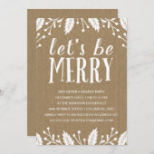 Soyez Joyeux | Invitation Fête de Vacances (Devant / Derrière)