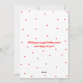 Soyez Joyeux Noël Rouge Carte photo de vacances (Dos)