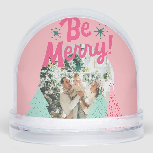 Soyez Joyeux Pink Scribble Tree photo Arborée (Avant)