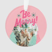 Soyez Joyeux Pink Scribble Tree photo Arborée (devant)