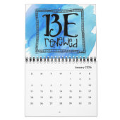 "Soyez juste" deux-page de calendrier d'art (Jan 2026)