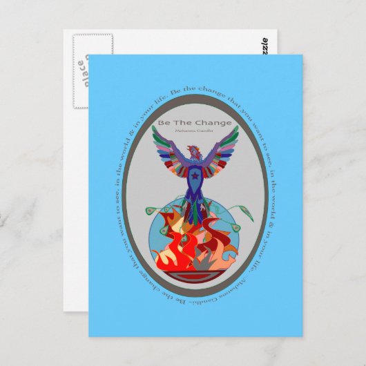 Soyez La Carte Postale Change (Devant / Derrière)