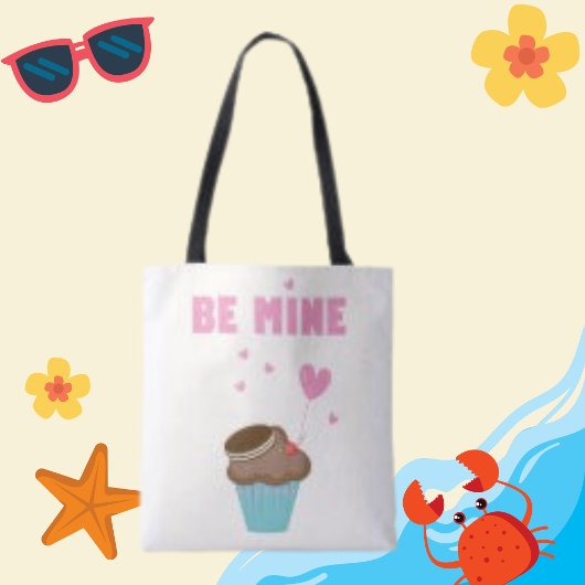 Soyez la typographie de la mine Cake Heart Sac fou