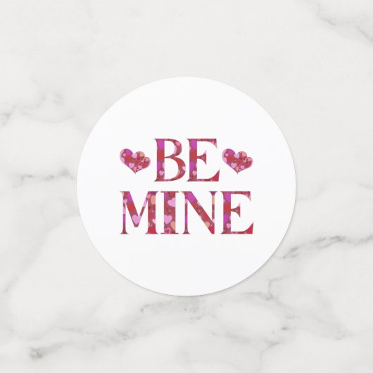 Soyez le mien Valentin Table Confetti (Petit recto)