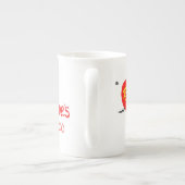 Soyez le mien Valentine Bone Chine Coeur Mug (Dos)