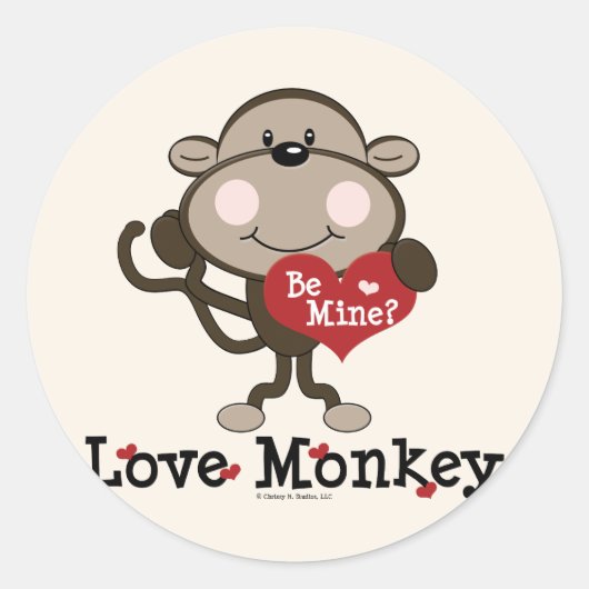 Soyez le singe amoureux des miens Stickers de la V (Devant)