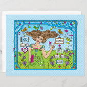 Soyez Lié À D'Autres_Feuille Papier Plat 11"x 8,5" (Devant / Derrière)